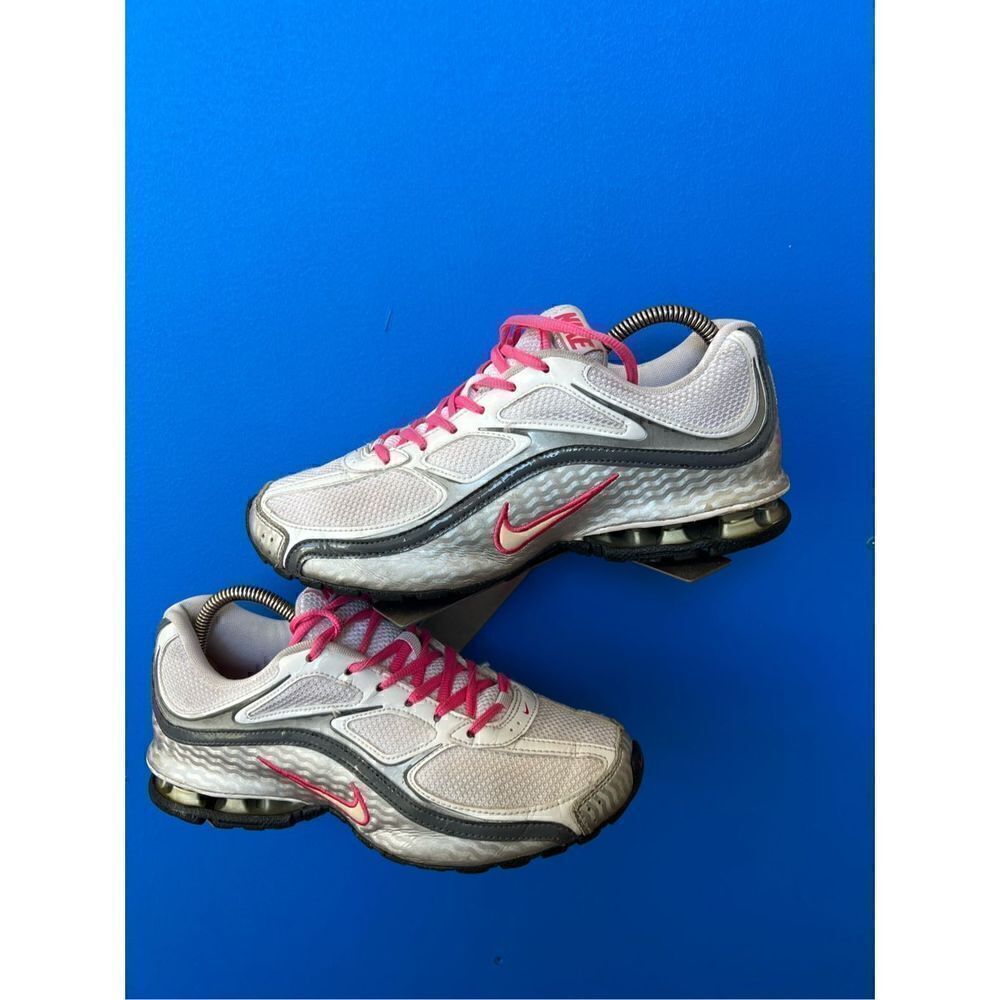 Nike Womens Reax Run 5 407987-116 White Gray Running Shoes Sneakers Size 8.5